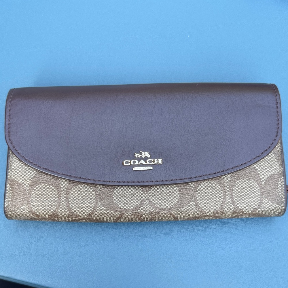 Coach Brown and Tan Women's Wallet